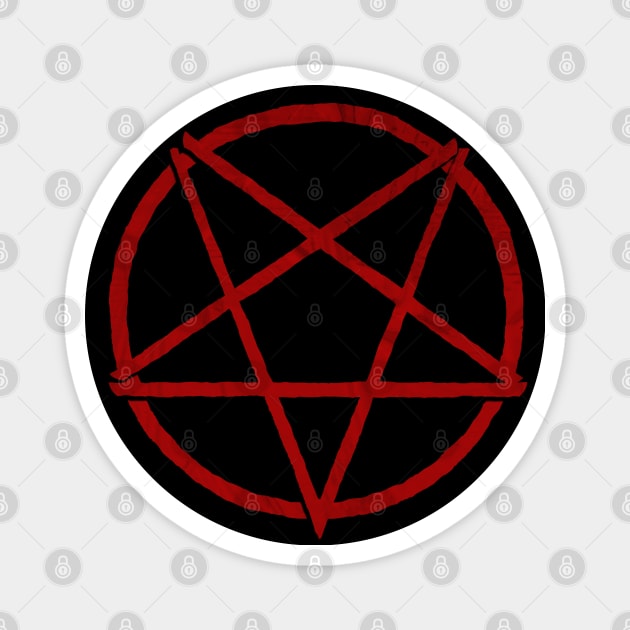 Red Satanic Pentagram | Hail Satan Magnet by WearSatan